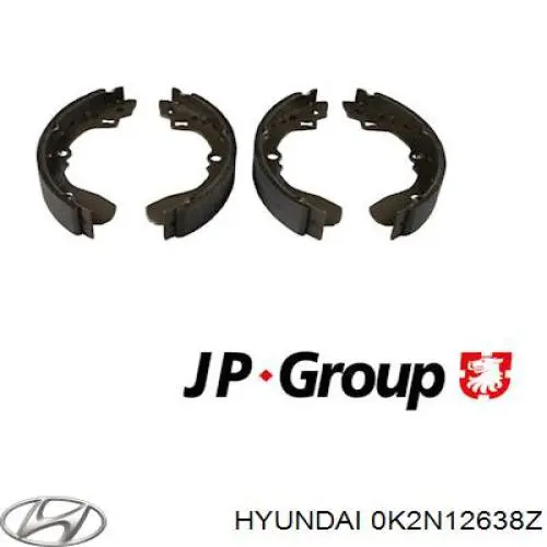 Колодки гальмові задні, барабанні Hyundai/Kia 0K2N12638Z ціна, від 15.49 USD