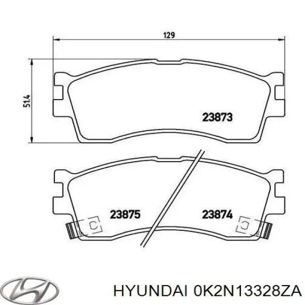 Гальмівні колодки Hyundai/Kia 0K2N13328ZA ціна, від 16.64 USD