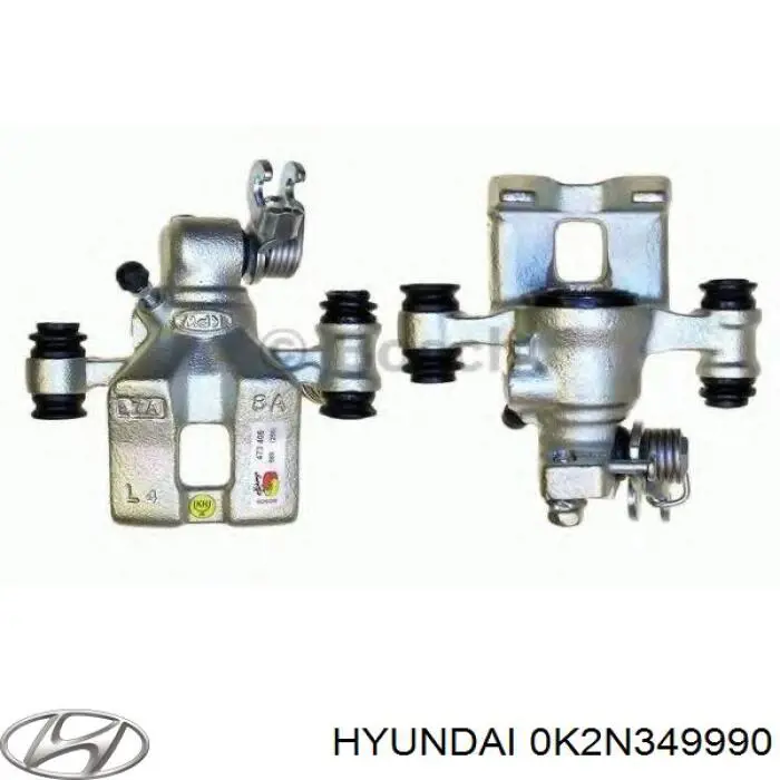 0K2N349990 Hyundai/Kia Супорт гальмівний задній лівий