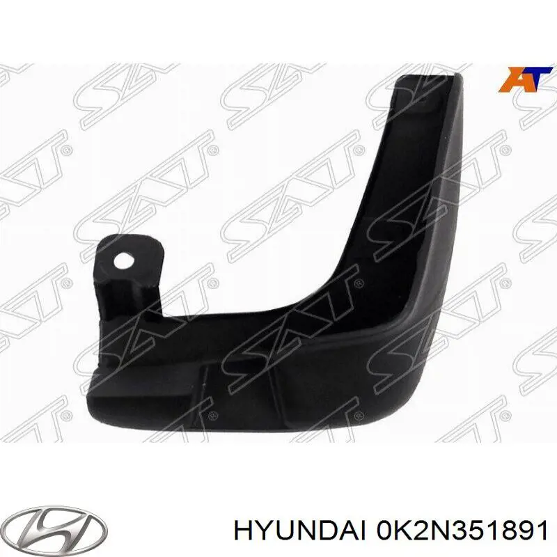 0K2N351891 Hyundai/Kia бризковики задній, лівий