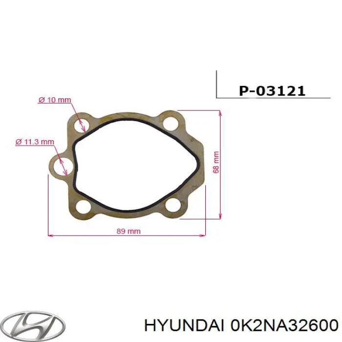 0K2NA32600 Hyundai/Kia насос гідропідсилювача керма (гпк)