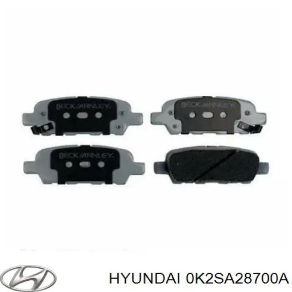 Амортизатор задній, правий 0K2SA28700A Hyundai/Kia