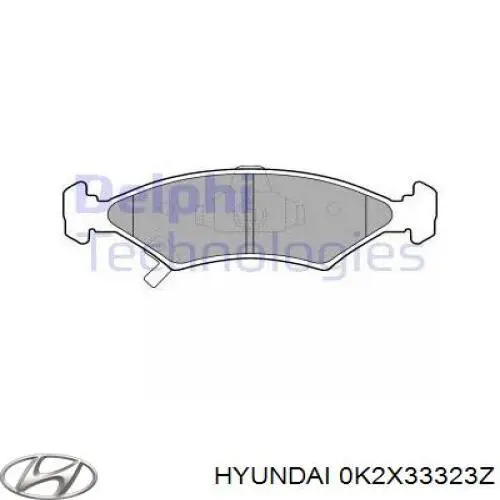 Колодки гальмівні передні, дискові 0K2X33323Z Hyundai/Kia