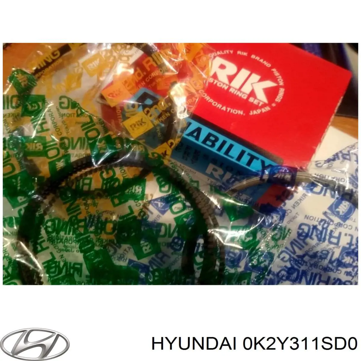 0K2Y311SD0 Hyundai/Kia кільця поршневі комплект на мотор, 1-й ремонт (+0,25)