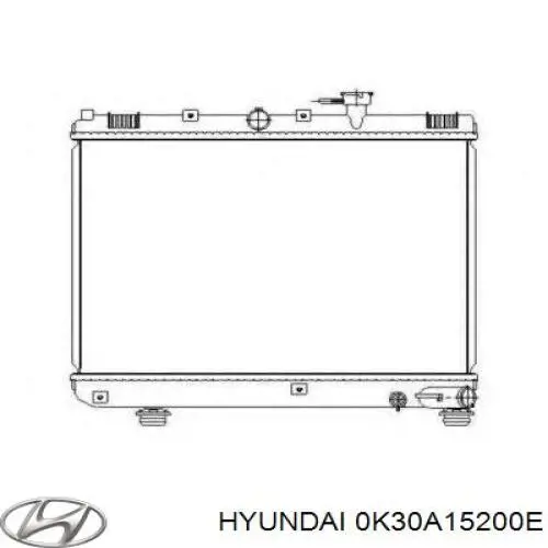 0K30A15200E Hyundai/Kia Радіатор охолодження двигуна
