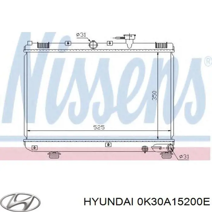 Радіатор основний Hyundai/Kia 0K30A15200E ціна, від 102.59 USD