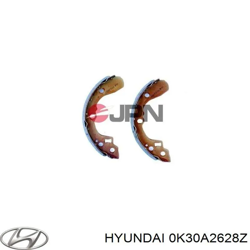 Гальма робочі задні ножні і гальмівні барабани Hyundai/Kia 0K30A2628Z