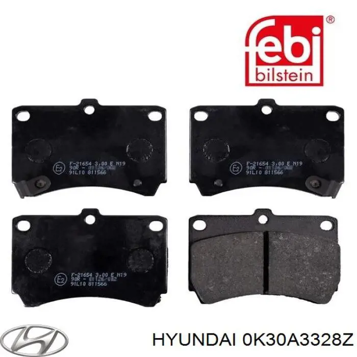 0K30A3328Z Hyundai/Kia Передні гальмівні колодки