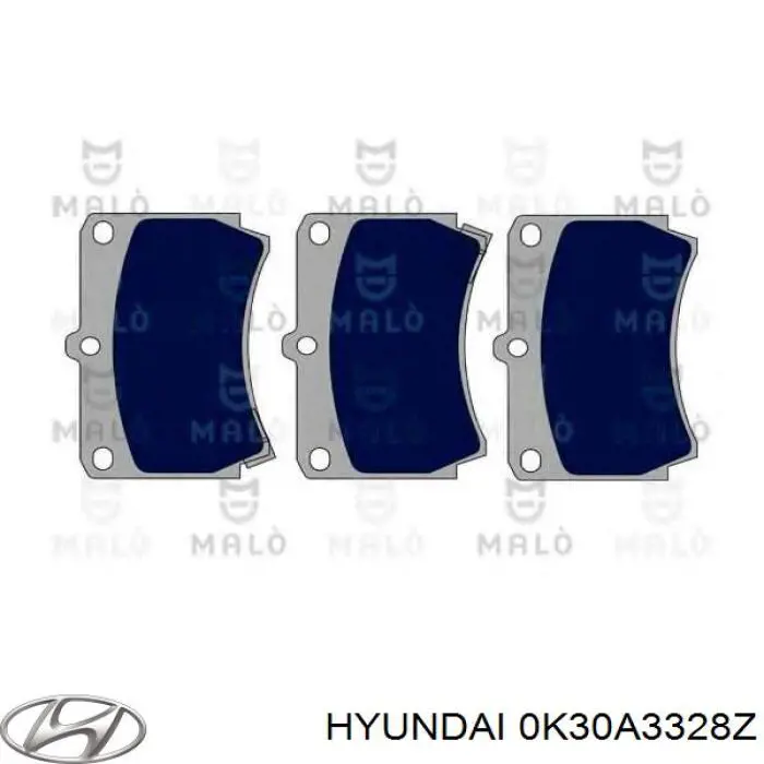 Гальмівні колодки Hyundai/Kia 0K30A3328Z ціна, від 14.21 USD