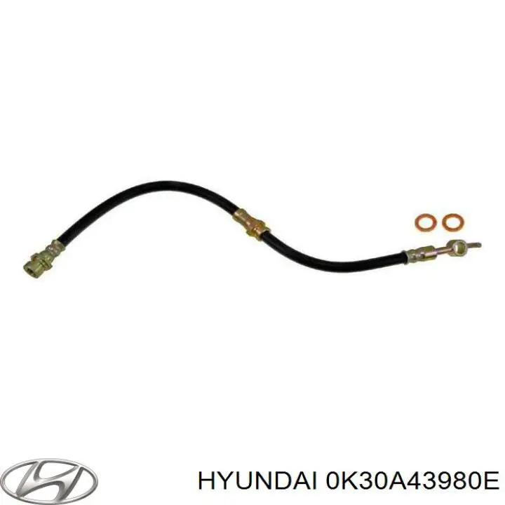 0K30A43980E Hyundai/Kia шланг гальмівний передній