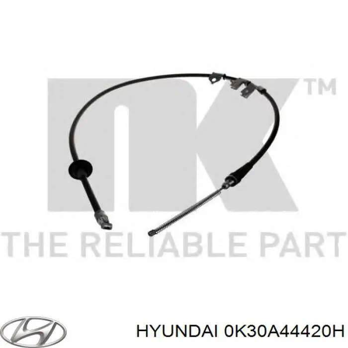0K30A44420H Hyundai/Kia трос ручного гальма задній, лівий