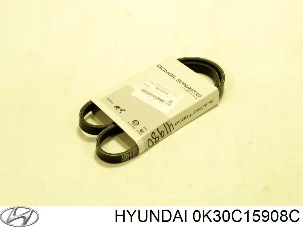 0K30C15908C Hyundai/Kia ремінь приводний, агрегатів