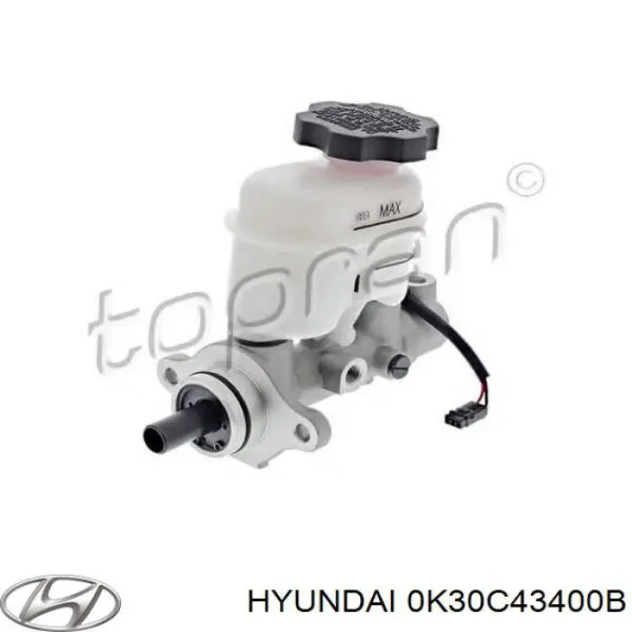 Циліндр головний гальма (Гідротормоз) Hyundai/Kia 0K30C43400B ціна, від 436.82 USD