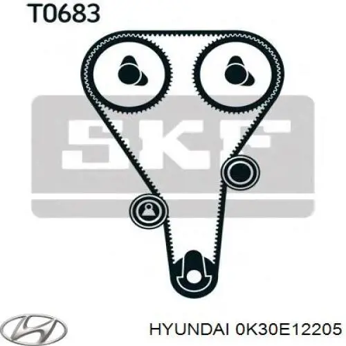 0K30E12205 Hyundai/Kia Ремінь двигуна