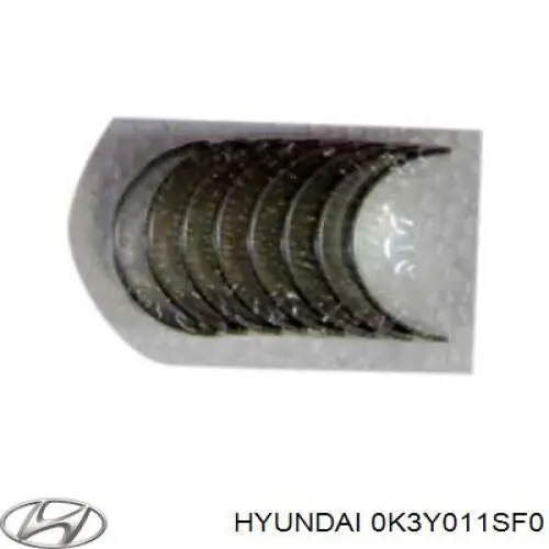 Вкладиші колінвала, шатунні, комплект, 1-й ремонт (+0,25) Hyundai/Kia 0K3Y011SF0 ціна, від 6.33 USD