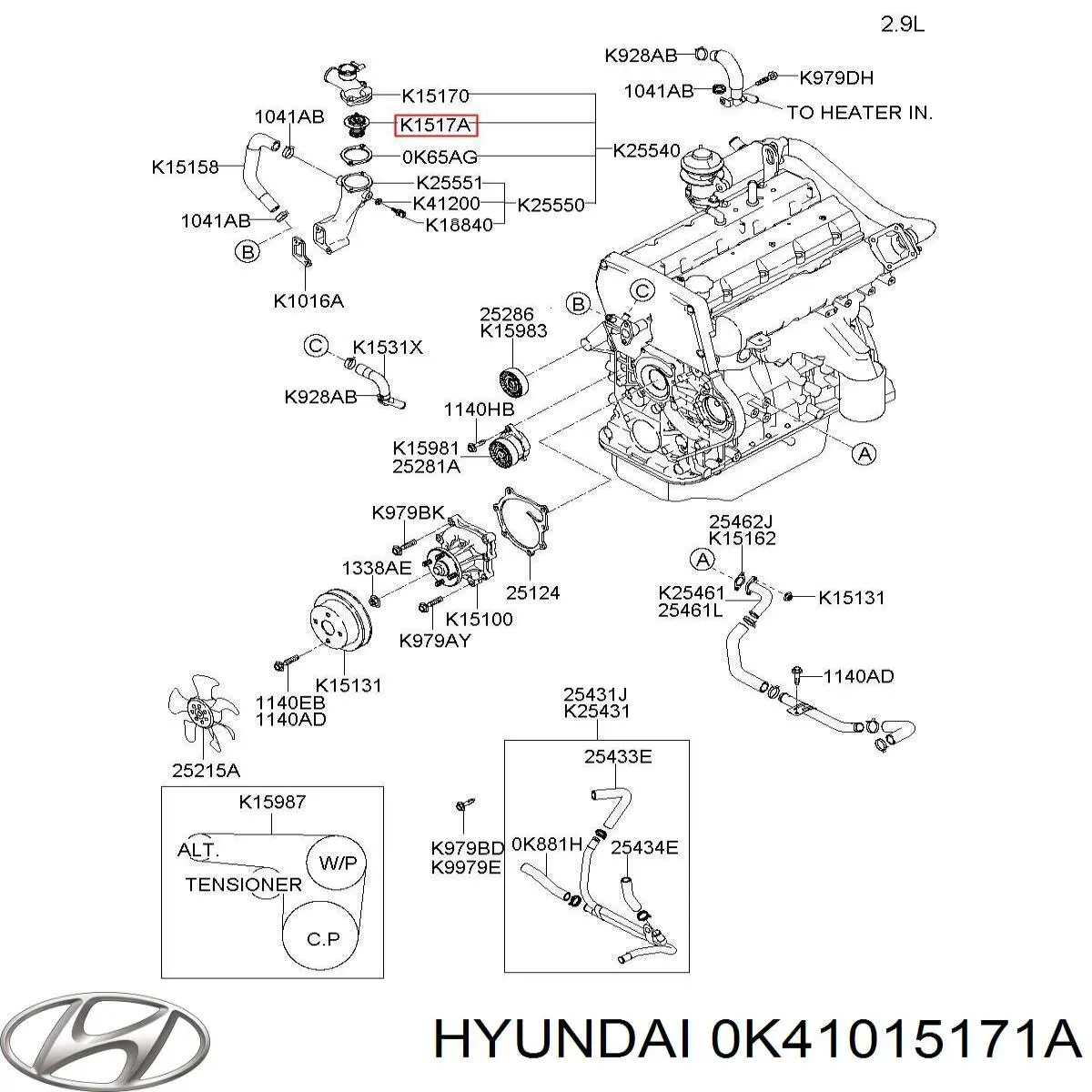 Термостат 0K41015171A Hyundai/Kia