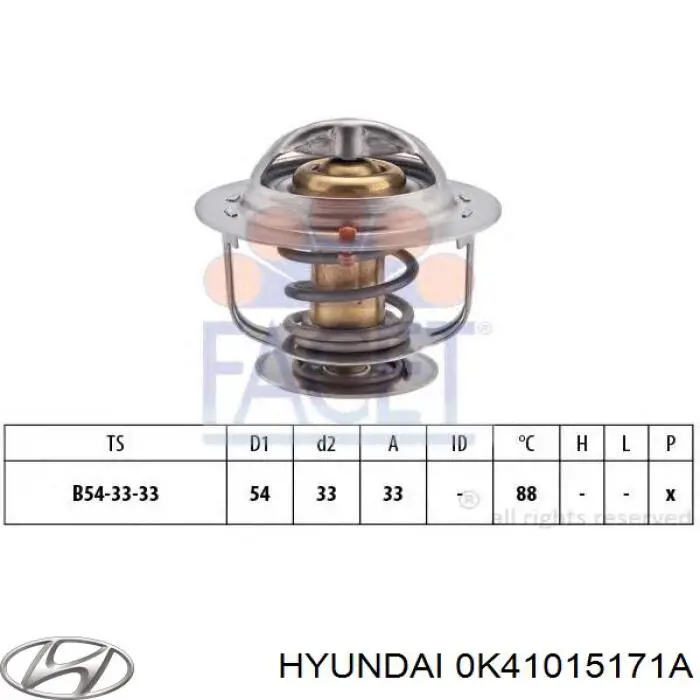 Автомобільний термостат Hyundai/Kia 0K41015171A ціна, від 10.37 USD