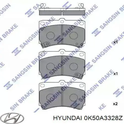 0K50A3328Z Hyundai/Kia колодки гальмівні передні, дискові