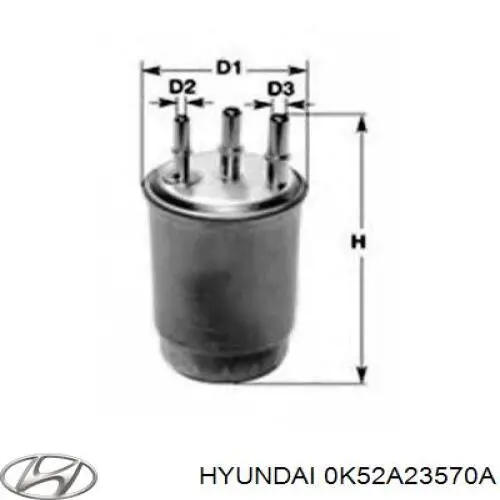 Фільтр тонкого очищення палива Hyundai/Kia 0K52A23570A ціна, від 10.50 USD
