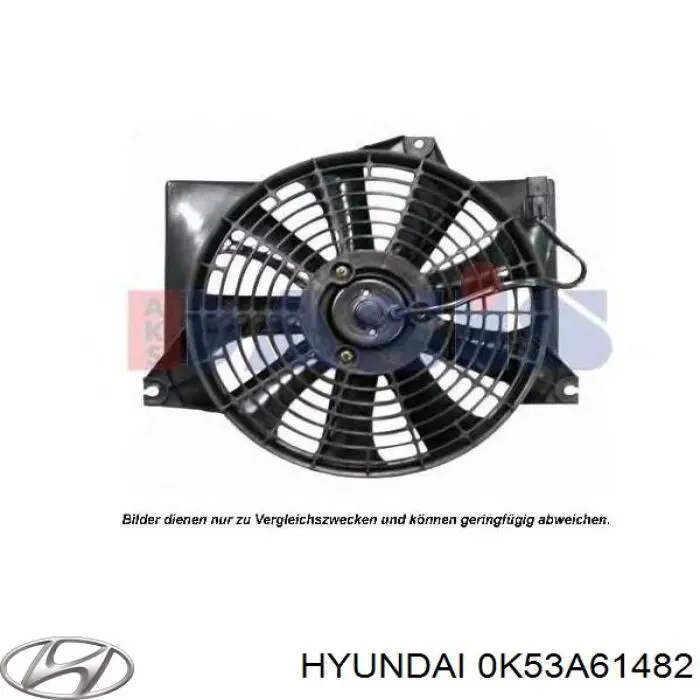 Електровентилятор кондиціонера в зборі (двигун + крильчатка) Hyundai/Kia 0K53A61482A ціна, від 25.34 USD