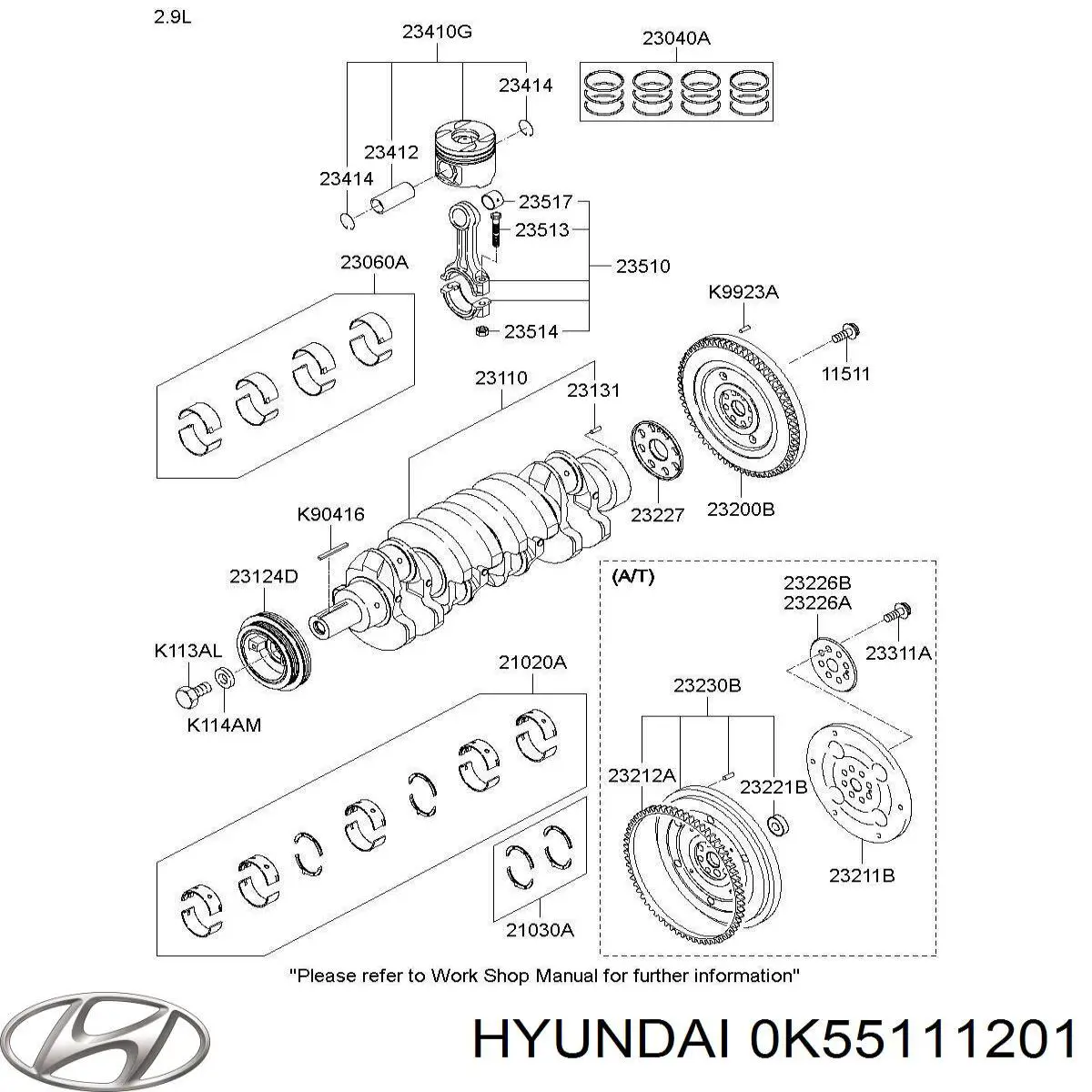  0K55111201A Hyundai/Kia