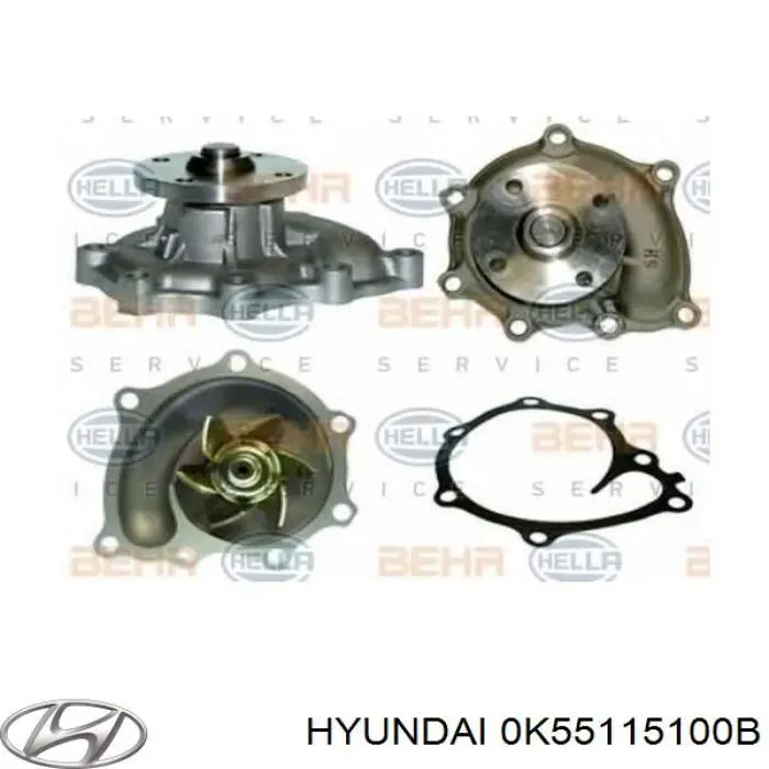 Помпа охолодження Hyundai/Kia 0K55115100B ціна, від 33.41 USD