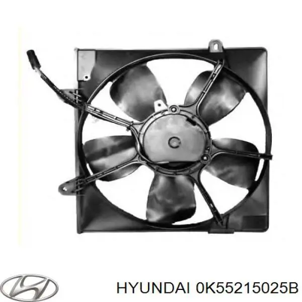 0K55215025B Hyundai/Kia дифузор радіатора охолодження, в зборі з двигуном і крильчаткою