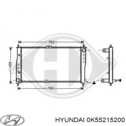 Купити K552 Hyundai/Kia Радіатор двигуна