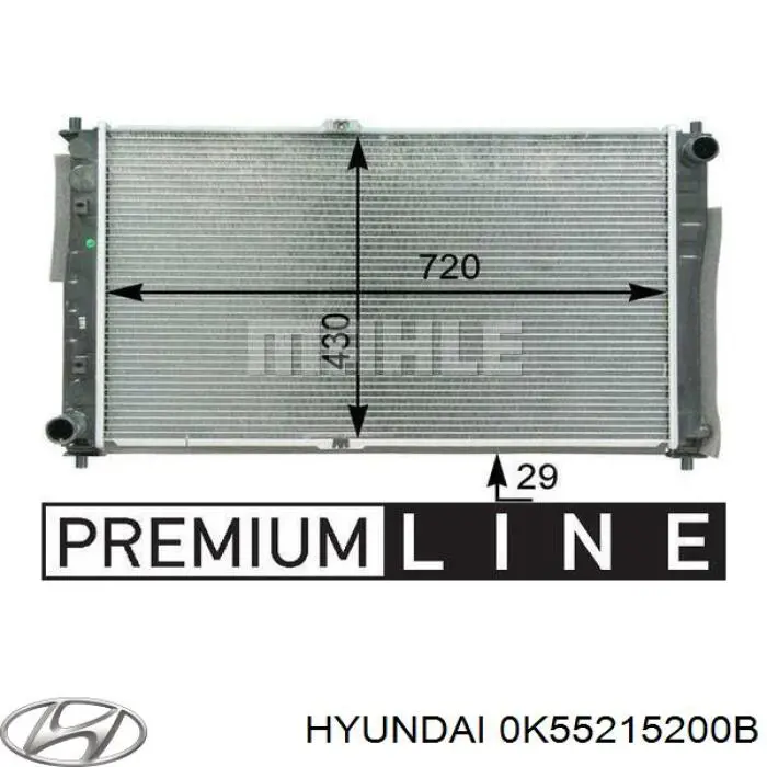 Радіатор основний Hyundai/Kia 0K55215200B ціна, від 124.37 USD