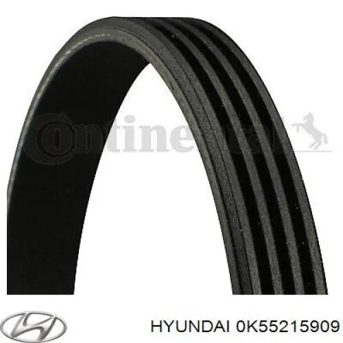 Ремінь генератора 0K55215909 Hyundai/Kia