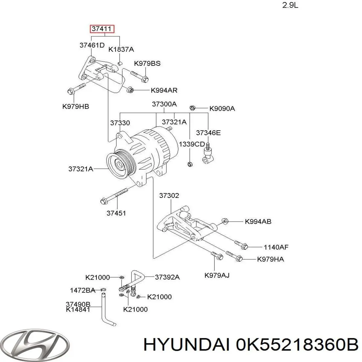 Купити 0K55218360B Hyundai/Kia 