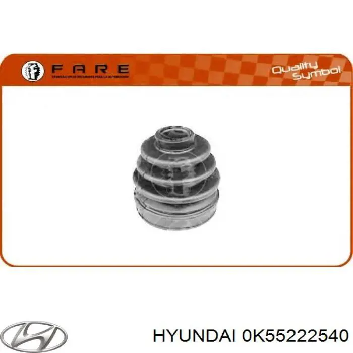 Купити 0K55222540 Hyundai/Kia Пильник шарніра кутових швидкостей внутрішній передній