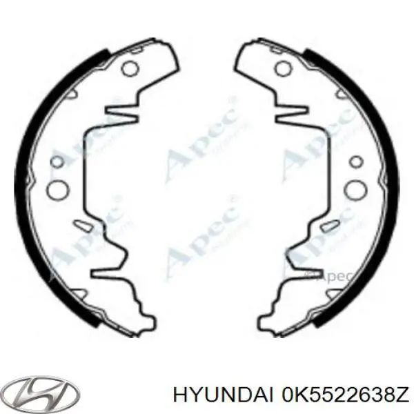 0K5522638Z Hyundai/Kia колодки гальмові задні, барабанні