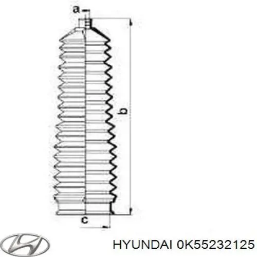 Пильник рульової рейки OK55232125 Hyundai/Kia