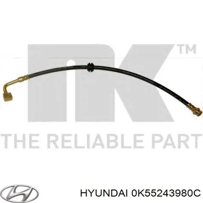 Купити 0K55243980C Hyundai/Kia Шланг гальмівний передній, правий