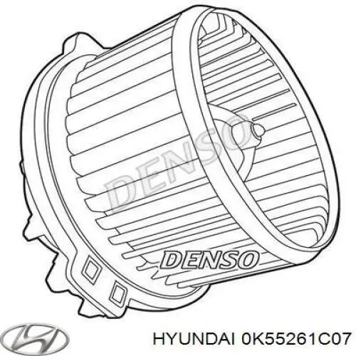 Двигун вентилятора пічки (обігрівача салону) Hyundai/Kia 0K55261C07 ціна, від 44.34 USD
