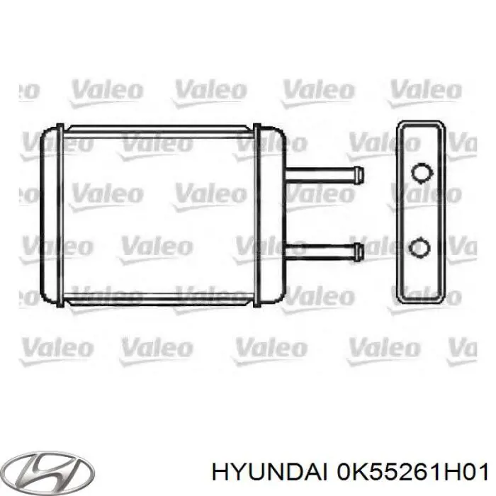 Радіатор пічки (обігрівача) 0K55261H01 Hyundai/Kia