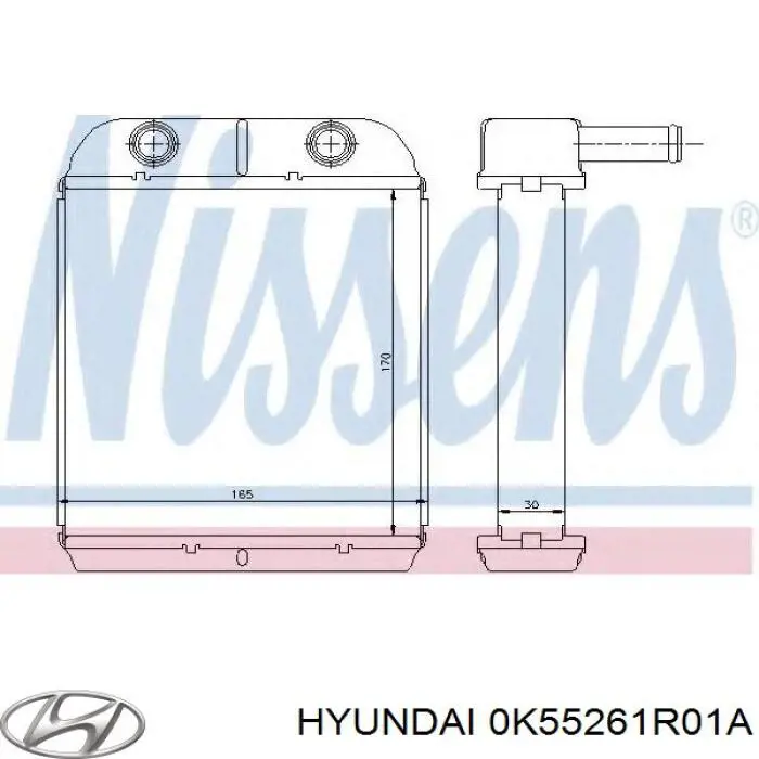 Купити 0K55261R01A Hyundai/Kia Теплообмінник