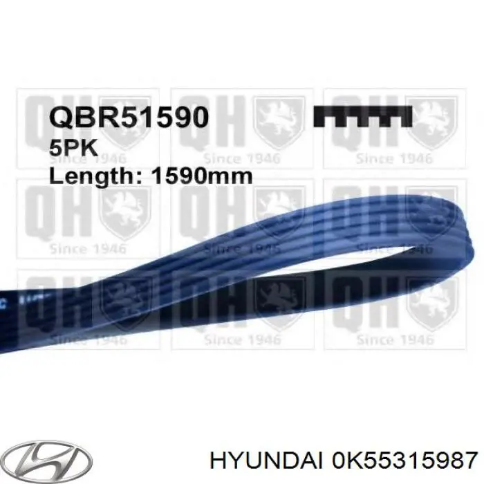 Купити 0K55315987 Hyundai/Kia Ремінь генератора