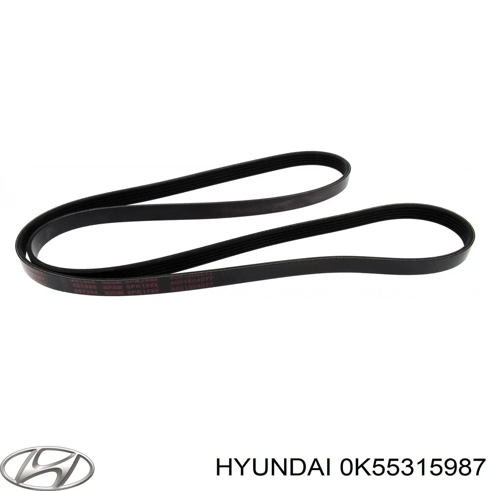 Ремінь генератора 0K55315987 Hyundai/Kia