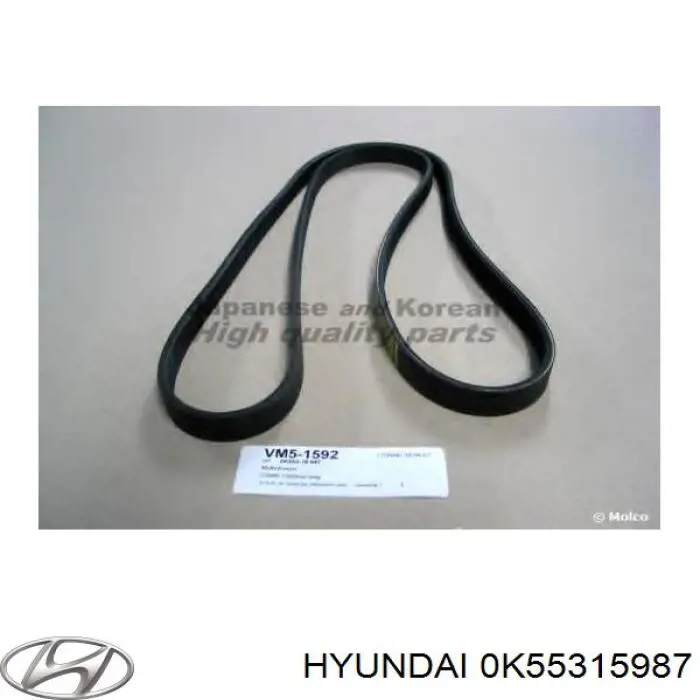 0K55315987 Hyundai/Kia ремінь приводний, агрегатів