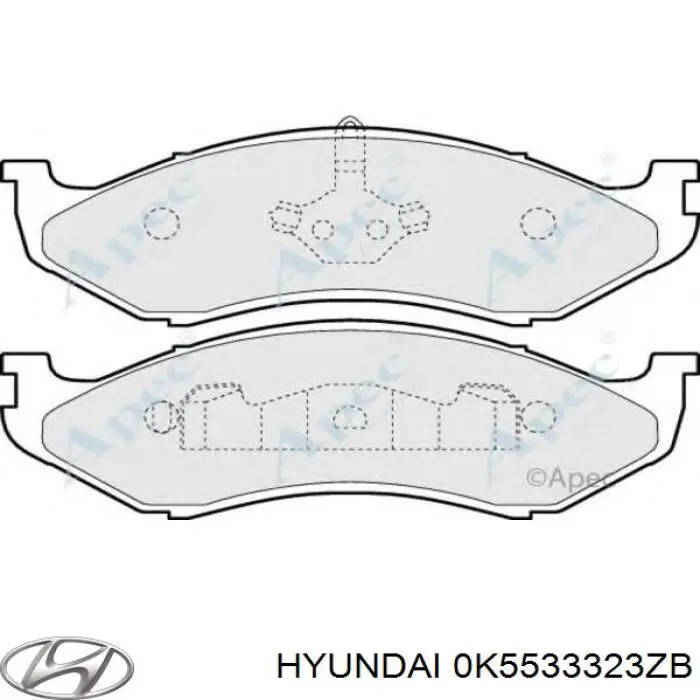 0K5533323ZB Hyundai/Kia колодки гальмівні передні, дискові