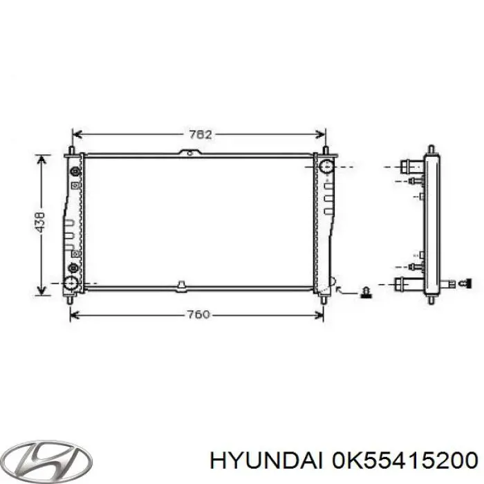 Радіатор основний Hyundai/Kia 0K55415200 ціна, від 68.64 USD