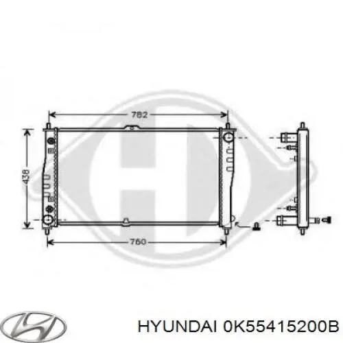 Радіатор 0K55415200B Hyundai/Kia