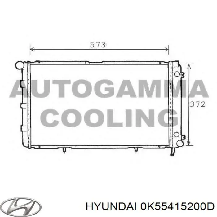 Купити 0K55415200D Hyundai/Kia Радіатор двигуна
