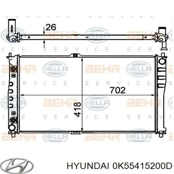 0K55415200D Hyundai/Kia Радіатор охолодження двигуна