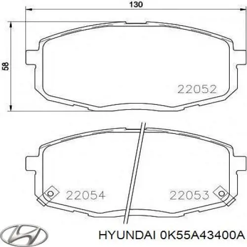 0K55A43400A Hyundai/Kia Циліндр гальмівний, головний