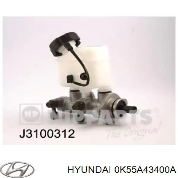 Купити 0K55A43400A Hyundai/Kia Головний гальмівний циліндр
