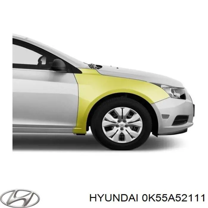 0K55A52111 Hyundai/Kia крило переднє праве
