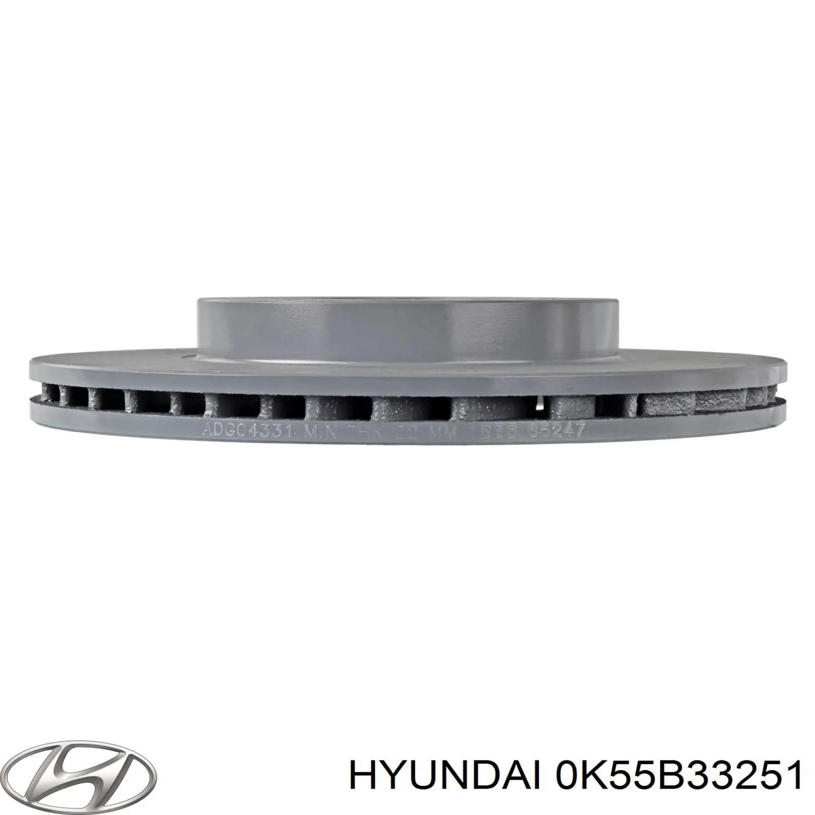 0K55B33251 Hyundai/Kia Гальмо дискове переднє